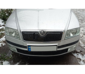 Зимова накладка на решітку (верхня) Матова для Skoda Octavia II A5 2006-2010 рр