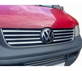 Накладки на решітку (8 смужок, нерж) Carmos - Турецька сталь для Volkswagen T5 Transporter 2003-2010 рр