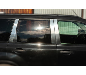 Молдинг дверних стійок (8 шт, нерж) для Nissan X-trail T31 2007-2014 рр