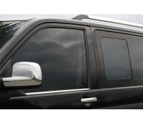 Передня окантовка вікон (2 шт., нерж) Carmos - Турецька сталь для Volkswagen T5 2010-2015 рр
