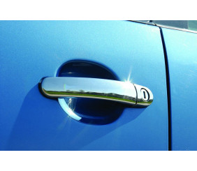 Накладки на ручки (4 шт., нерж.) Carmos - Турецька сталь для Volkswagen Polo 2001-2009 рр