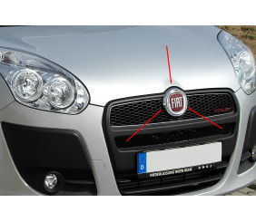 Хром підставка під передню емблему (нерж) для Fiat Doblo II 2010-2022 рр