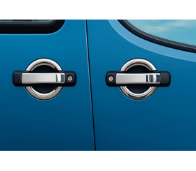 Накладки на ручки (4 шт, нерж) OmsaLine - Італійська нержавійка для Fiat Doblo I 2001-2005 рр