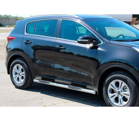 Бічні труби BB002 (2 шт., нерж) для Kia Sportage 2015-2021 рр