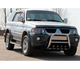 Кенгурятник QT006 (нерж) для Mitsubishi Pajero Sport 1996-2007 рр
