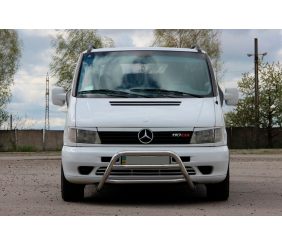 Кенгурятник WT022 (нерж.) для Mercedes Vito W638 1996-2003 рр