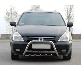 Кенгурятник WT004 (нерж) для Kia Carnival 2002-2013 рр