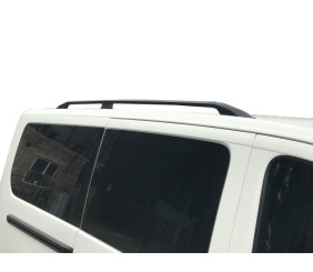 Рейлінги, Чорний колір Довга база, Металеві ніжки для Fiat Scudo 2007-2015 рр