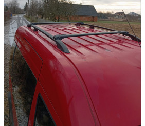 Рейлінги Чорні Максі база, Металеві ніжки для Ford Connect 2002-2006 рр