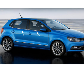 Окантовка вікон HB (6 шт, нерж) для Volkswagen Polo 2010-2017 рр