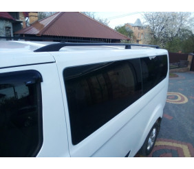 Рейлінги Чорні Довга, Металеві ніжки для Ford Custom 2013-2022 рр