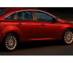 Верхня окантовка вікон (8 шт, нерж) Седан, OmsaLine - Італійська нержавійка для Ford Focus III 2011-2017 рр