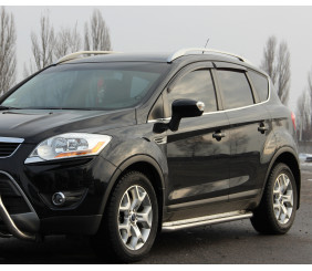 Бокові пороги Premium (2 шт., нерж) 60 мм для Ford Kuga 2008-2013 рр