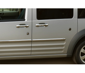 Накладки на замок (5 шт, нерж) OmsaLine - Італійська нержавіюча сталь для Ford Transit 2000-2014 рр