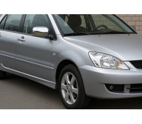 Накладки на дзеркала (2 шт) Полірована нержавіюча сталь для Mitsubishi Lancer 9 2004-2008 рр