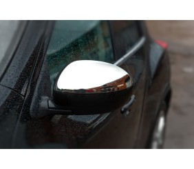 Накладки на дзеркала, 2010-2014 Хром (2 шт., нерж.) Carmos - Турецька сталь для Nissan Juke рр