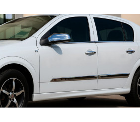 Молдинг дверний (4 шт, нерж) Hatchback, Carmos - Турецька сталь для Opel Astra H 2004-2013 рр