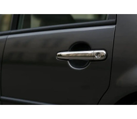 Накладки на ручки (нерж) 2 шт, Carmos - Турецька сталь для Peugeot 307 2001-2008 рр