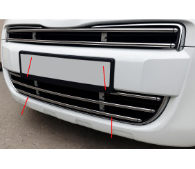 Решітка цілісна (нерж) 2008-2012 для Peugeot Partner Tepee рр