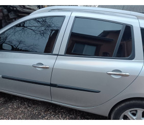 Накладки на ручки (нерж.) 2 шт, Carmos - Турецька сталь (без отворів) для Renault Clio III 2005-2012 рр