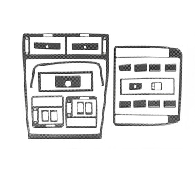 Накладки на панель (2000-2010) Карбон для Volkswagen Sharan рр