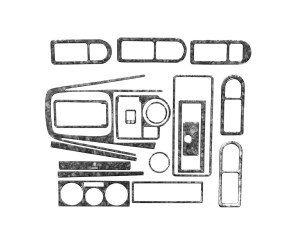 Накладки на панель Алюміній для Volkswagen Golf 4 1997-2006 рр