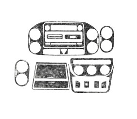 Накладки на панель Титан для Volkswagen Golf Plus 2004-2014 рр