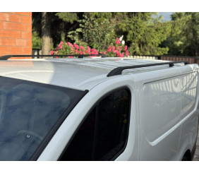 Рейлінги чорні Довга, пластикові ніжки для Renault Trafic 2015- рр