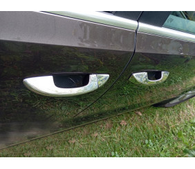 Накладки на ручки (4 шт, нерж) OmsaLine - Італійська нержавійка для Seat Alhambra 2010- рр