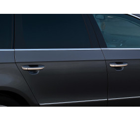 Нижні молдинги стекол (4 шт., нерж.) Carmos - Турецька сталь для Volkswagen Passat B6 2006-2012 рр