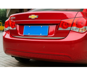 Накладка на кромка багажника (нерж.) HB, Carmos - Турецька сталь для Chevrolet Cruze 2009-2015 рр