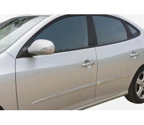 Накладки на ручки (4 шт., нерж.) OmsaLine - Італійська нержавійка для Hyundai Elantra (HD) 2006-2011 рр