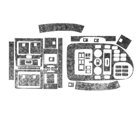 Накладки на панель Meric (V-клас, 1996-1999) Титан для Mercedes Vito W638 рр