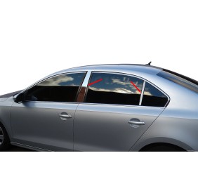 Молдинг дверних стійок (нерж) для Volkswagen Jetta 2011-2018 рр