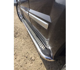 Бокові пороги Maydos V2 (2 шт., нерж) для Jeep Grand Cherokee WK 2004-2010 рр