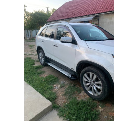 Бокові пороги Allmond Grey (2 шт., алюм.) 2010-2013 для Kia Sorento II XM рр