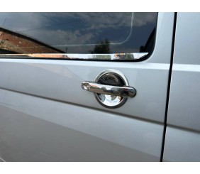 Накладки під ручки (нерж) Carmos - Турецька сталь, 3 шт для Volkswagen T5 Caravelle 2004-2010 рр