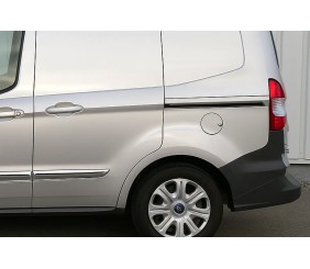 Молдинги зсувних дверей (2 шт., нерж) для Ford Courier 2014-2023 рр