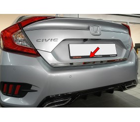 Кромка багажника (нерж) Carmos - Турецька сталь для Honda Civic Sedan X 2016-2021 рр