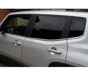 Окантовка вікон (6 шт, нерж.) OmsaLine - Італійська нержавійка для Jeep Renegade 2014- рр