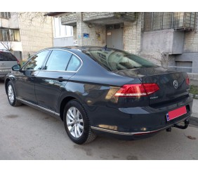 Накладка на торец заднього бампера SD/SW (3 шт, нерж) OmsaLine - Італійська нержавійка для Volkswagen Passat B8 2015-2023 рр