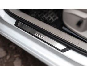 Накладки на пороги Flexill Sport (4шт, нерж) для Volkswagen Golf 7/E-Golf 2012-2020 рр