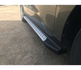 Бокові пороги OEM-BMW-V2 (2 шт, пластик) для Hyundai IX-35 2010-2015 рр