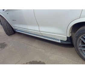 Оригінальні пороги V2 (2 шт, алюміній) для BMW X4 F26 2014-2018 рр