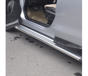 Бокові пороги Оригінал (2 шт, алюміній) для Subaru Forester 2013-2018 рр