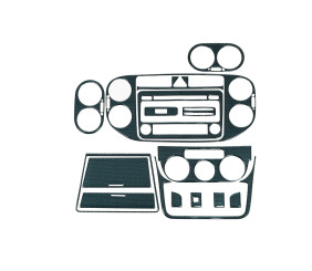 Накладки на панель (2011-2015) Карбон для Volkswagen Tiguan рр