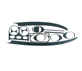 Накладки на панель (1998-2005) Карбон для Daewoo Matiz рр