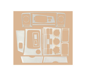 Накладки на панель (2004-2007) алюміній для Toyota Corolla рр