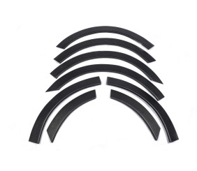 Накладки на арки (4 шт, чорні) HB, Металеві для Renault Megane II 2004-2009 рр