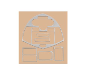 Накладки на панель (2002-2006) Алюміній для Kia Carens рр